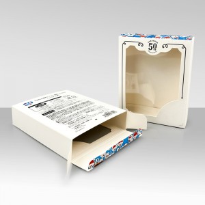 Fabriekspriis Oanpaste opklapbere poppen foar bern boartersguodferpakking Papierdoos mei PVC-finster